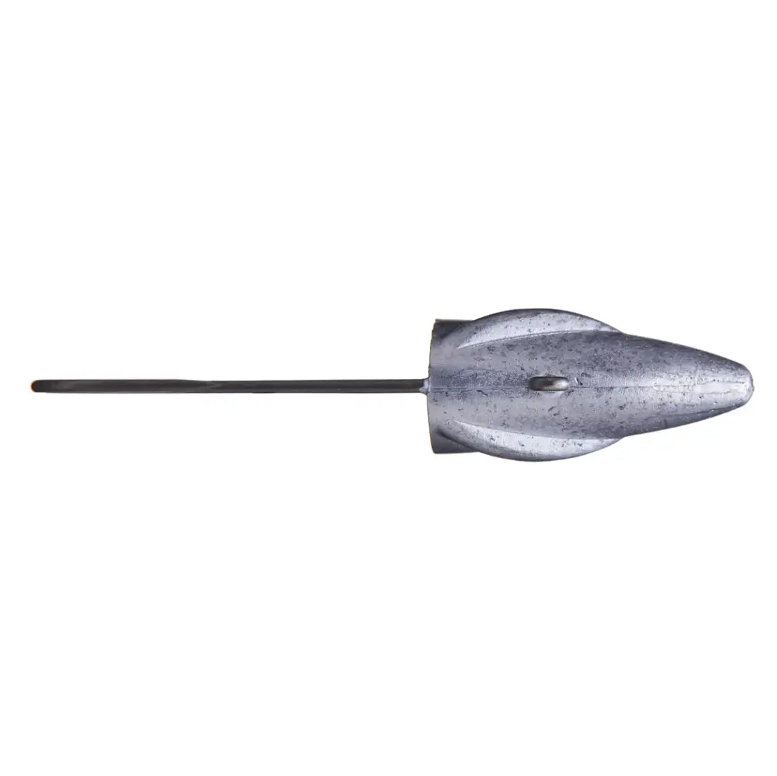 metal jighead on white background