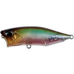 Fishing lure with a gradient color pattern on a black background