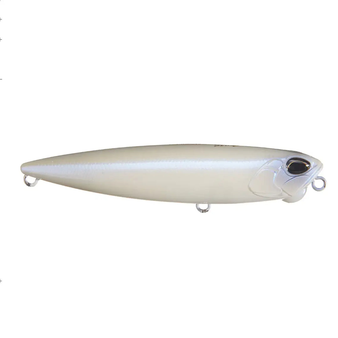 White fishing lure on a white background