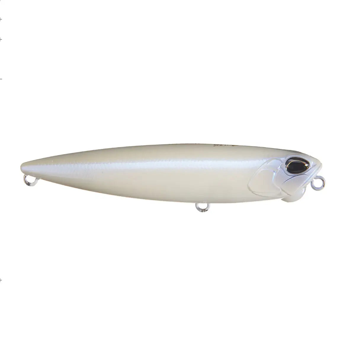 White fishing lure on a white background