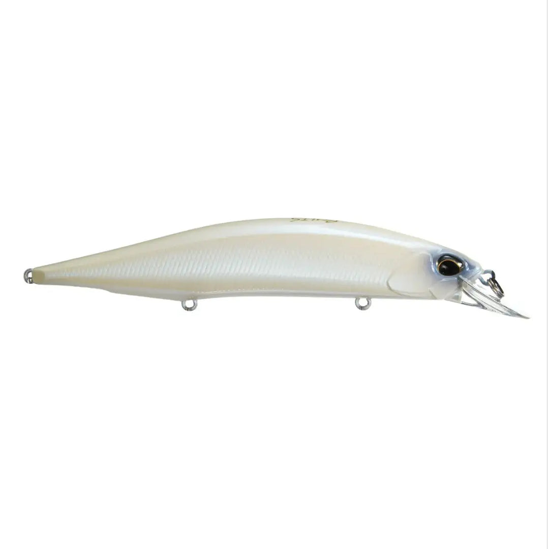 White fishing lure on a white background