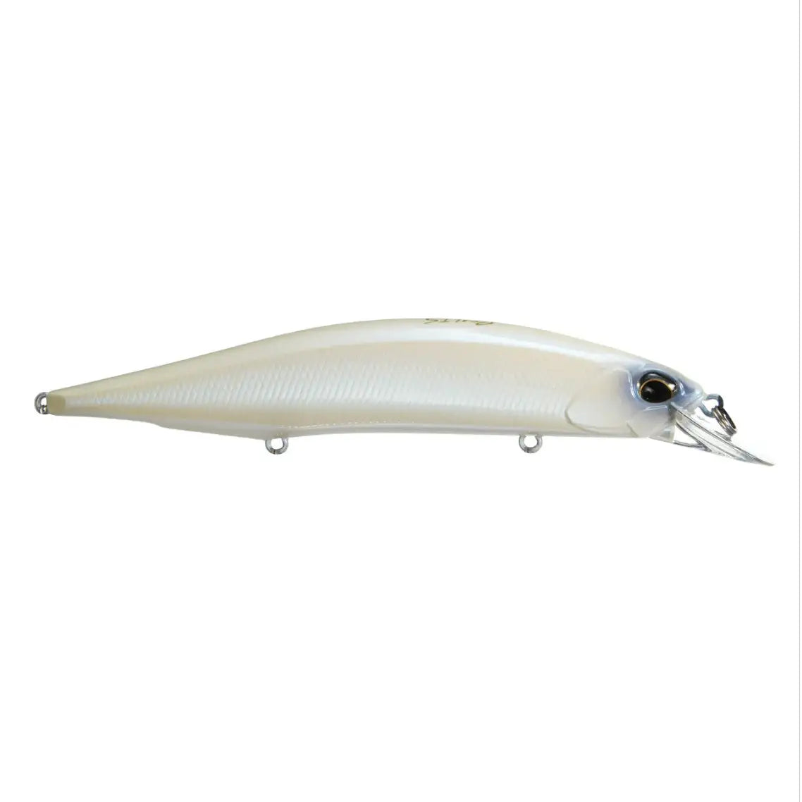 White fishing lure on a white background
