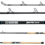 G. Loomis IMX-Pro Blue fishing rods on a white background