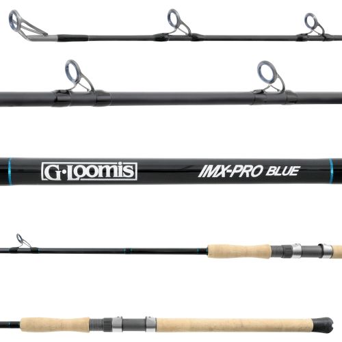 G. Loomis IMX-Pro Blue fishing rods on a white background