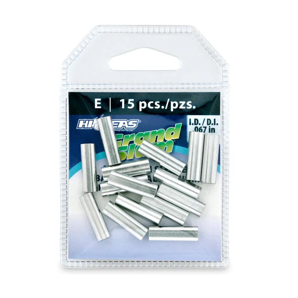 Hi - Seas Grand Slam Aluminum Sleeves - Premium Monofilament Crimps