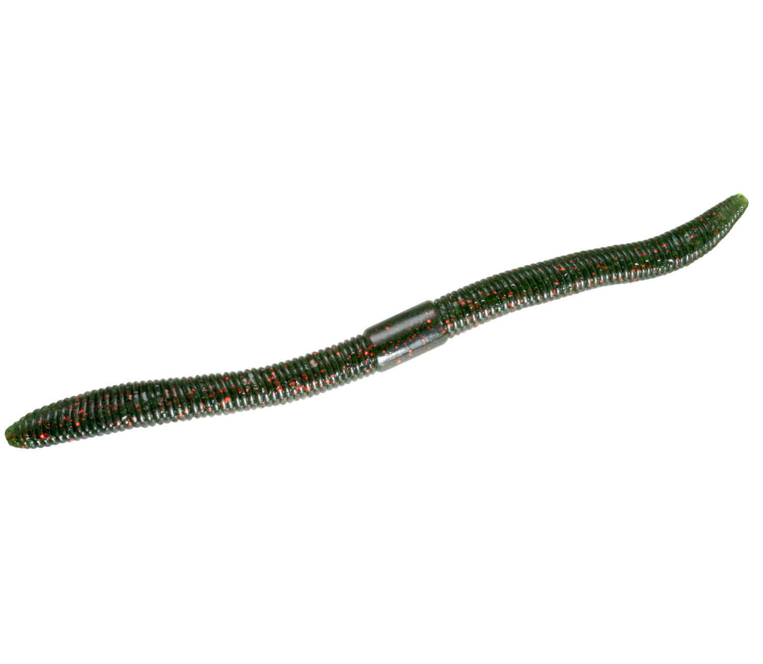 Green fishing lure on a white background