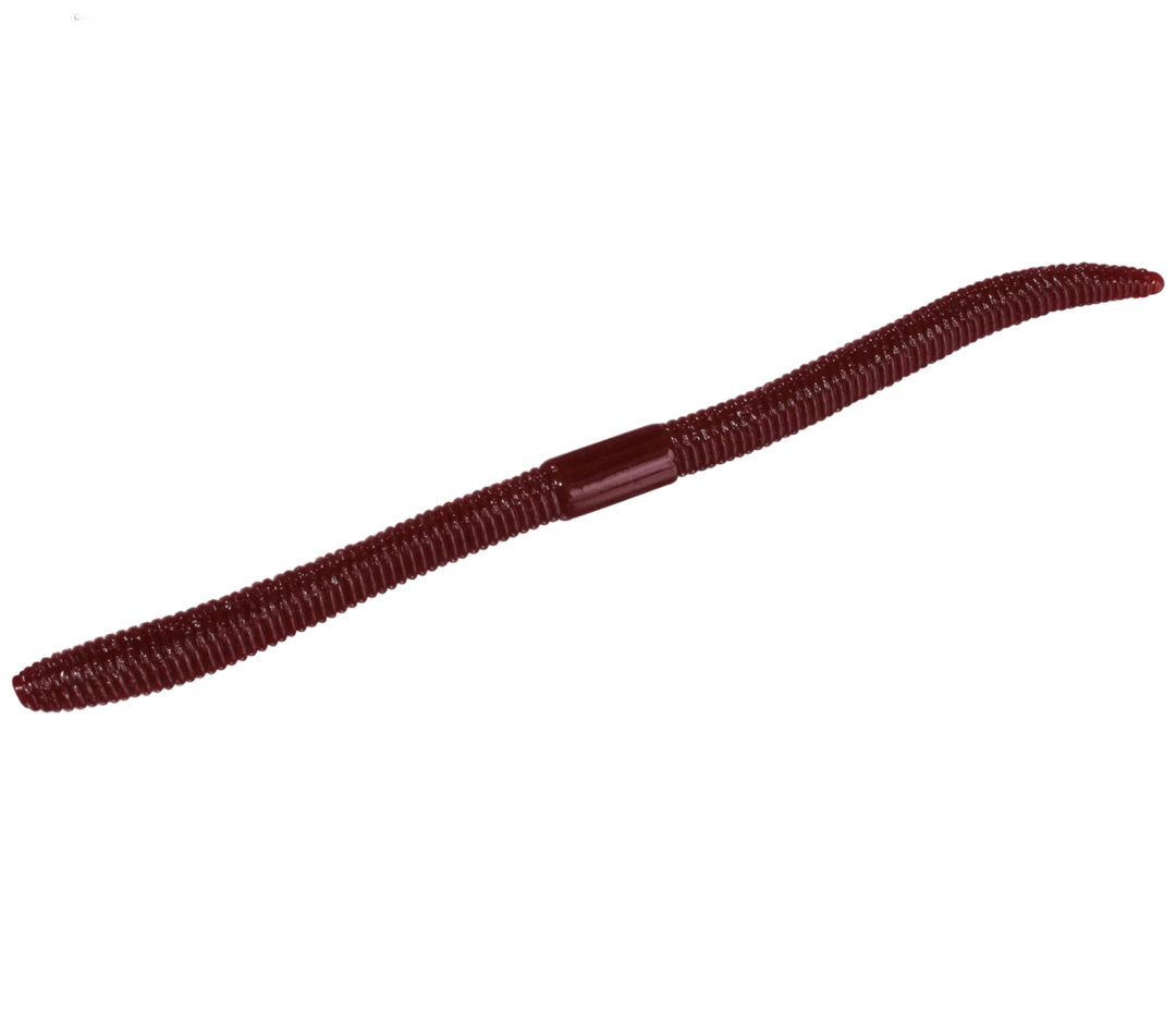 JackallJackall Flick Shake JDM Formula 4.8 Worm - WormsMaroon fishing lure on a white backgroundJPFLSK48 - C