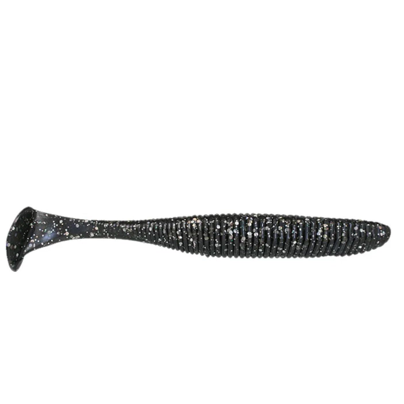 JackallJackall Rhythm Wave Soft Paddle Tail Swimbait - Small Soft Swimbaitsholo blackJRHYTW28 - HBLK