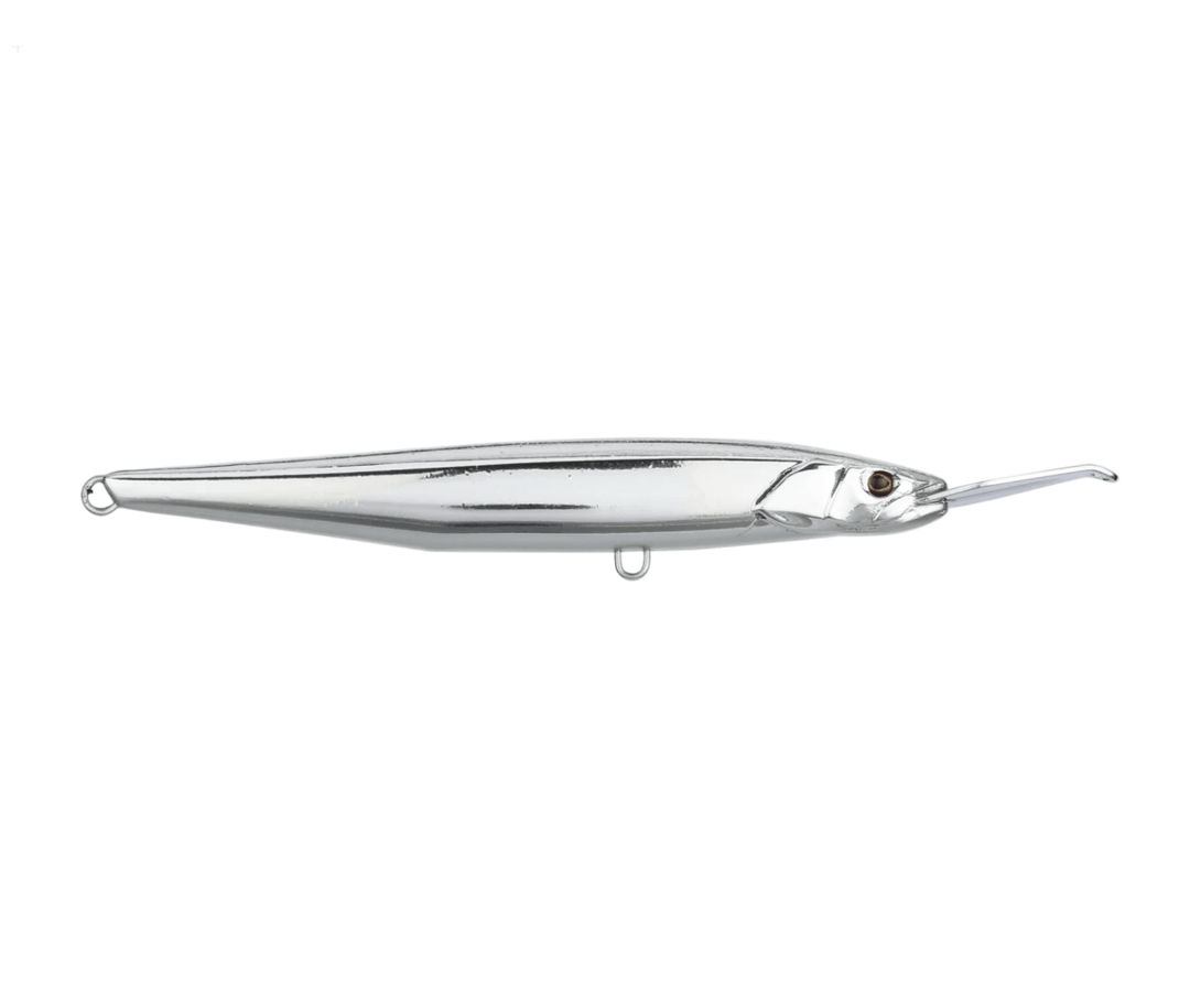 JackallJackall Riser Bait 012 - TopwaterMetallic fishing lure on a white backgroundJRIS012 - CHR