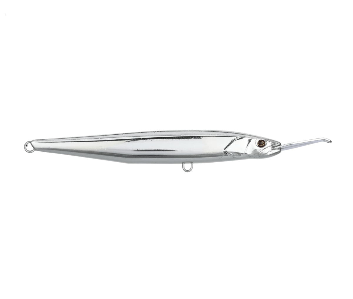JackallJackall Riser Bait 012 - TopwaterMetallic fishing lure on a white backgroundJRIS012 - CHR