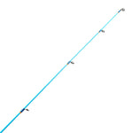 Blue fishing rod on a white background