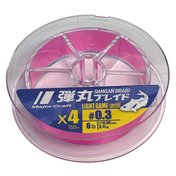 Major CraftMajor Craft Dangan Pink 4 - Strand PE Braided Line X4 - BraidMajor Craft Dangan Pink 4 - Strand PE Braided Line X4DBL4 - 150/0.3PK