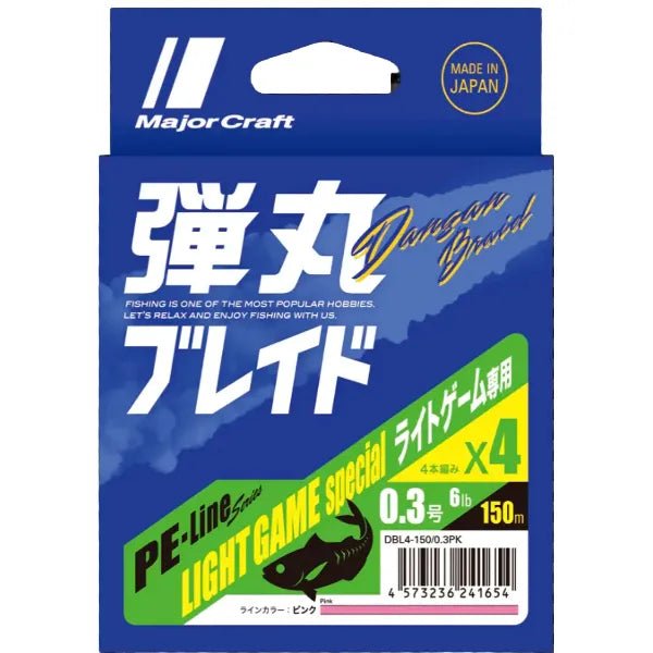 Major CraftMajor Craft Dangan Pink 4 - Strand PE Braided Line X4 - BraidMajor Craft Dangan Pink 4 - Strand PE Braided Line X4DBL4 - 150/0.3PK