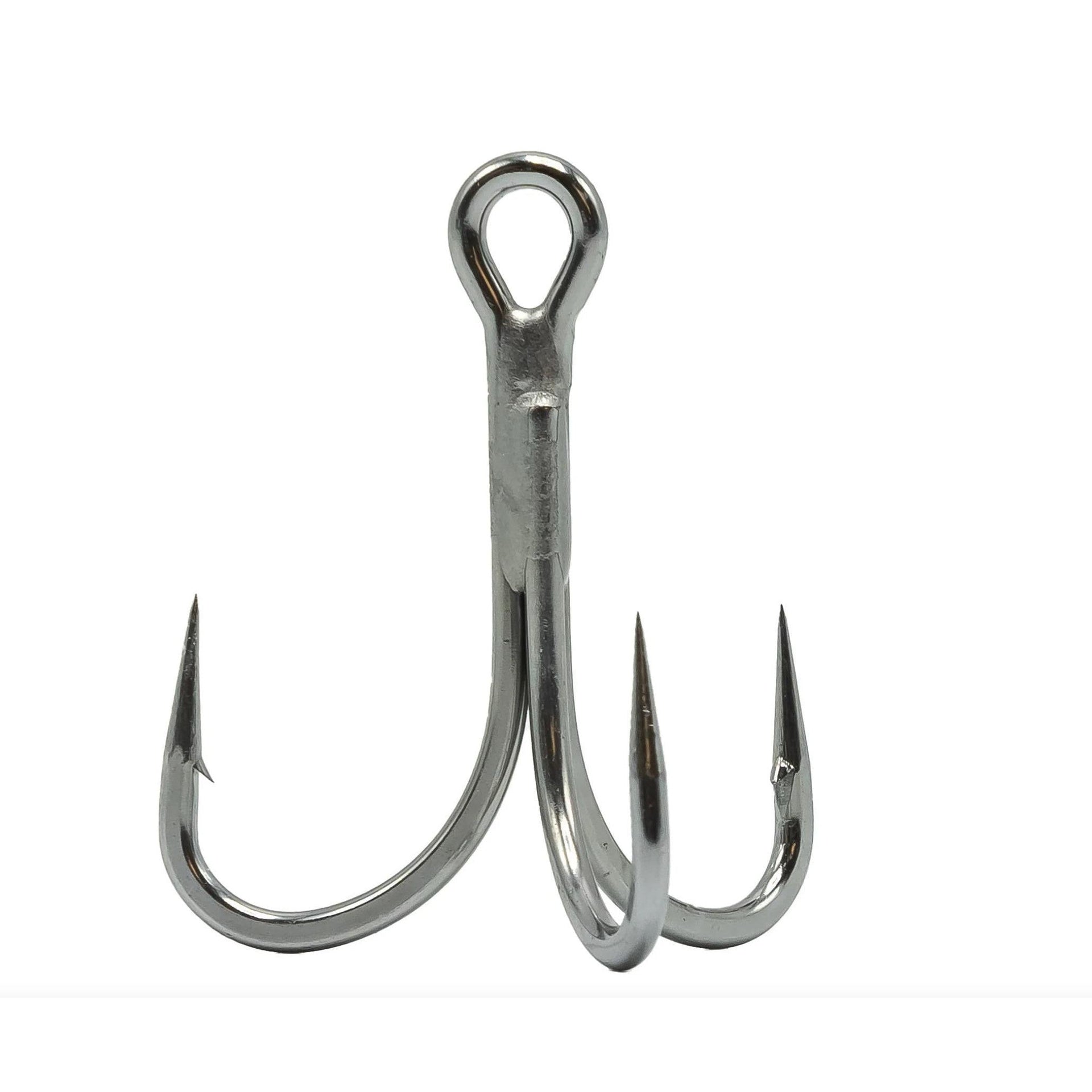 3x strong fishing hooks Mustad Jaw Lok 3X Strong Inline Treble Hook Size 8