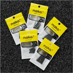 NakoNako Skinny Drop Shot Tungsten Weights - Tungsten WeightsFive packages of nako tungsten fishing weights on a textured black surfaceWDS1 - 8 - 5P