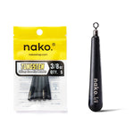 NakoNako Skinny Free Rig Tungsten Weights - Tungsten WeightsNako tungsten sinker with packaging on a white backgroundWSFR3 - 8 - 5P