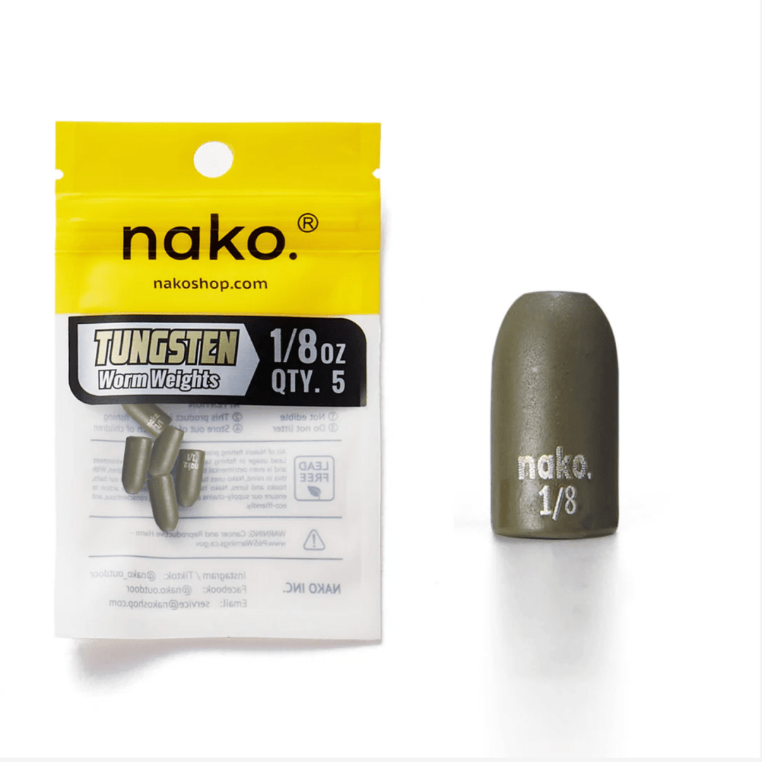 NakoNako Tungsten Worm Weights - Tungsten WeightsNako tungsten worm weights packaging with a single weight on a white backgroundWWW1 - 16 - 5P - GP