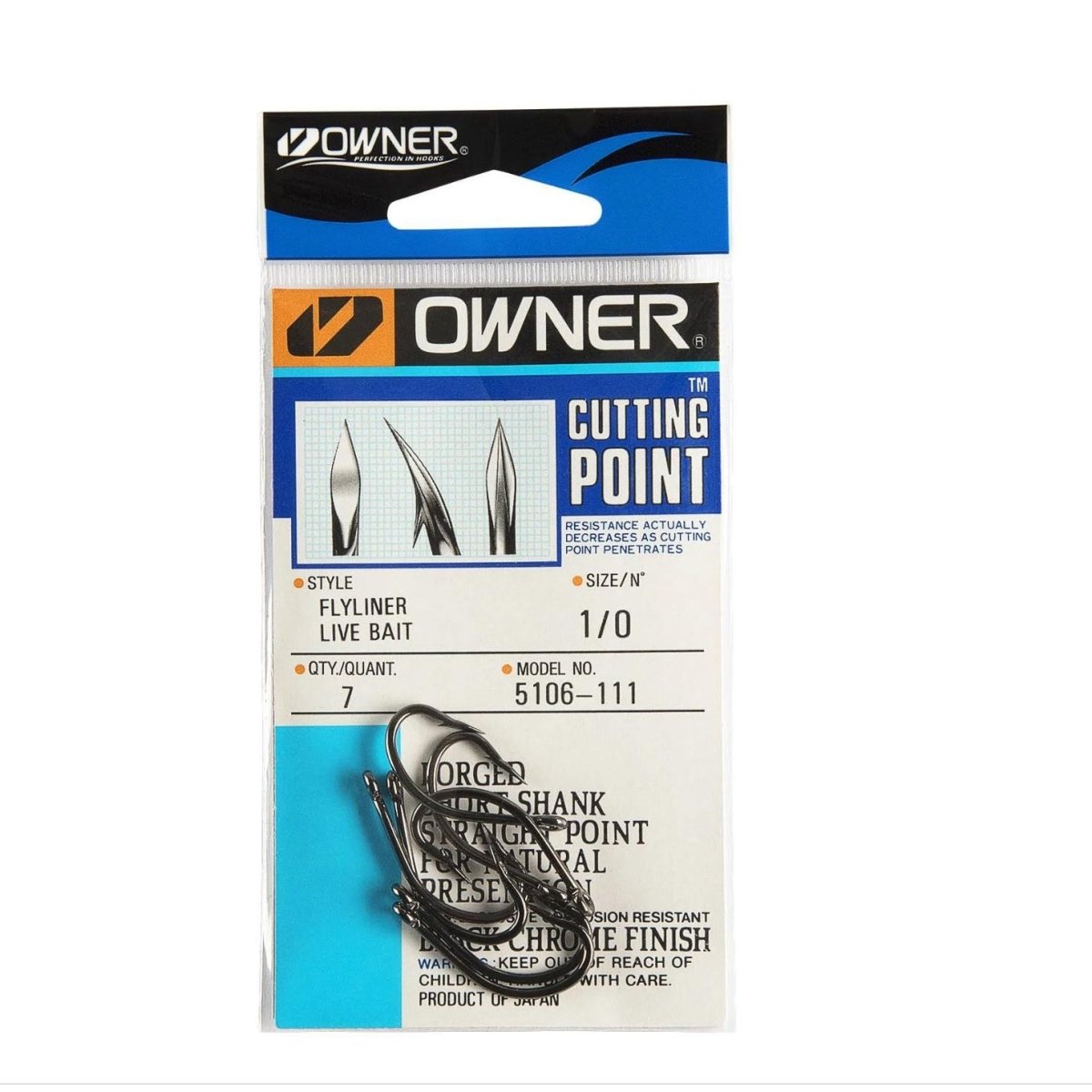 Owner Hooks Flyliner Pro Pack Live Bait Hook 1 5306-101
