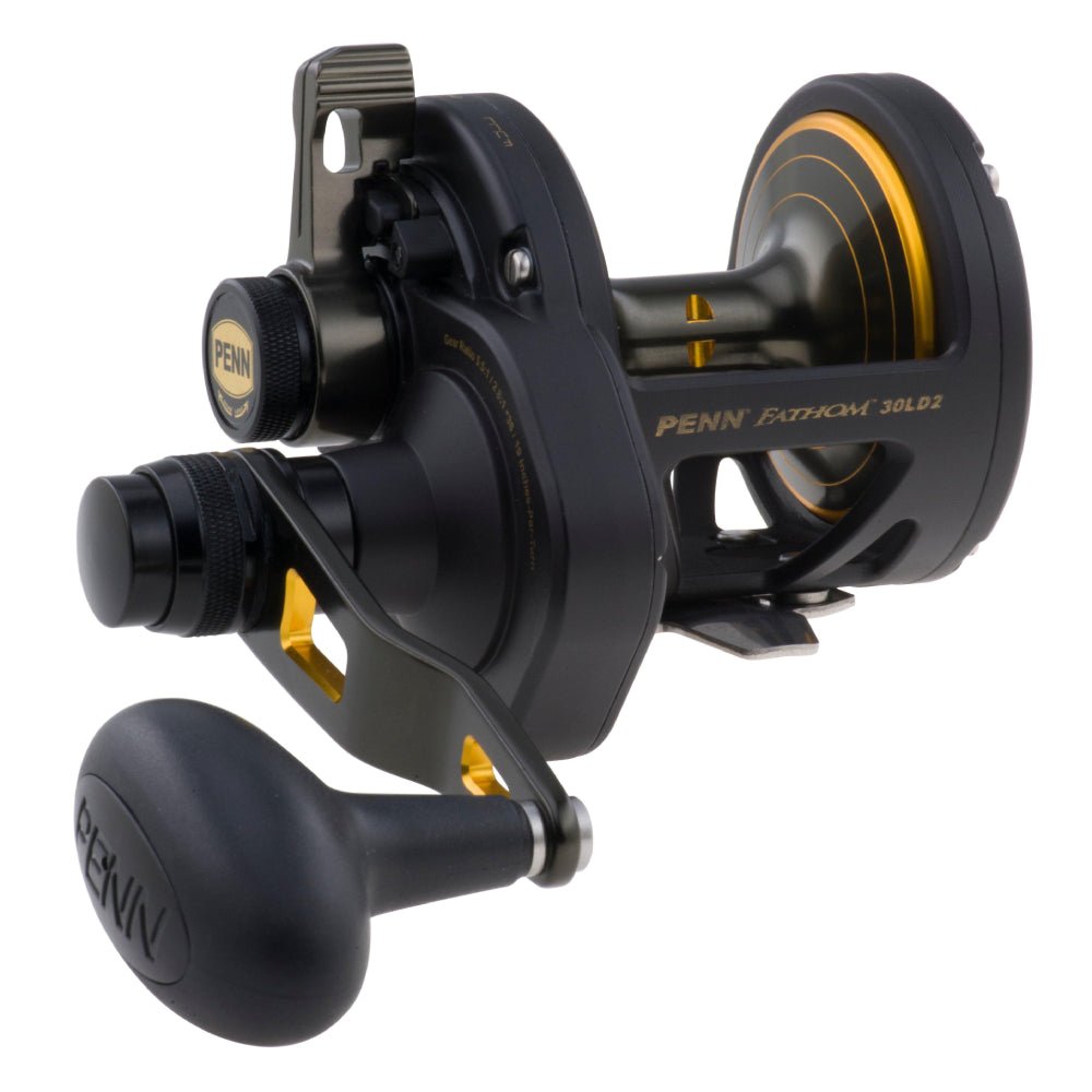 Penn Fathom Two Speed Conventional Reel - Original Black and Gold