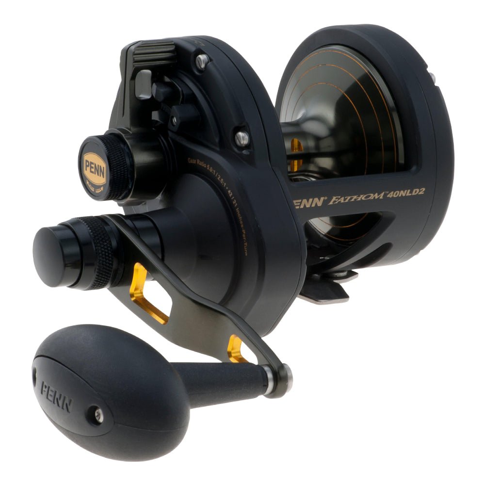 Penn Fathom Two Speed Conventional Reel - Original Black and Gold