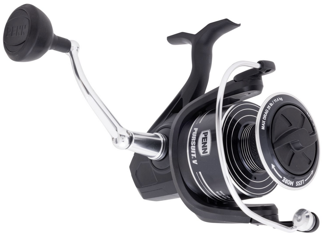 Fishing reel with Penn branding on a white background