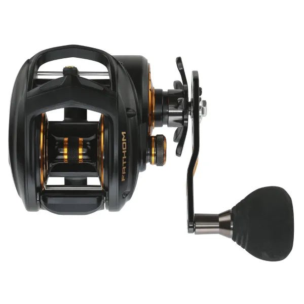 PennPenn Fathom 500 Low Profile Bait casting Reel - Casting ReelsFishing reel with 'Fathom' branding on a white backgroundFTH500LP
