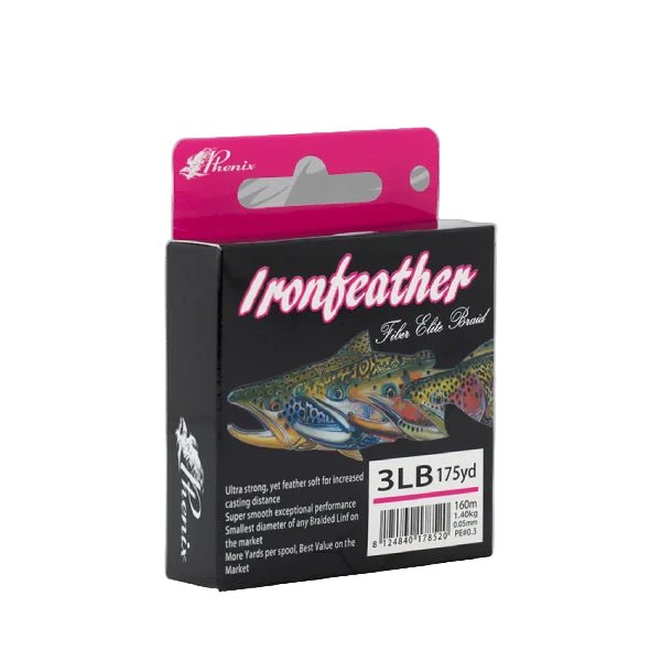 Phenix Ironfeather Fiber Elite Braided Line5lb 175yd Pink
