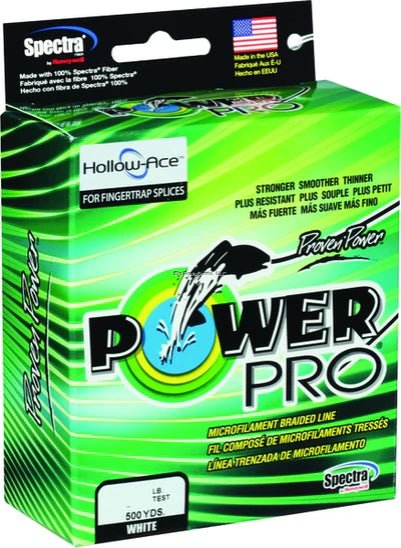 Power ProPower Pro Spectra Braided Line White 500 Yards - LineBox of Power Pro fishing line with Spectra branding21100400500W