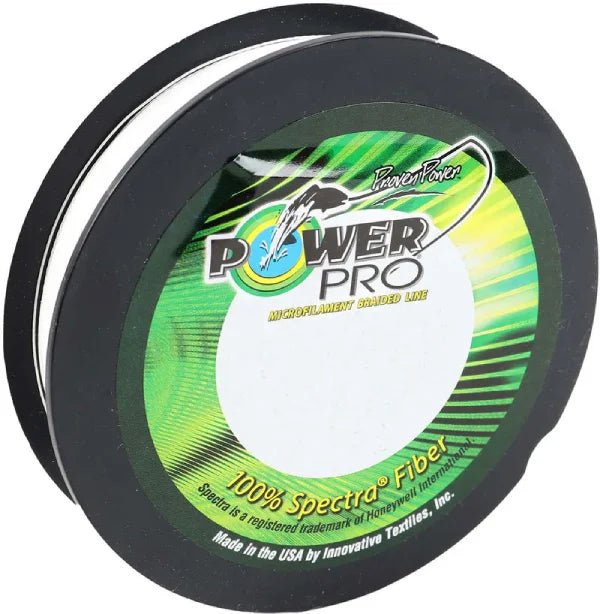Power ProPower Pro Spectra Braided Line White 500 Yards - LineSpool of Power Pro fishing line with green and black design21100400500W
