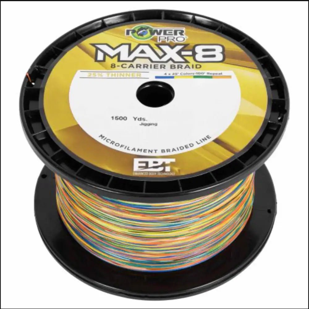 PowerPro Max-8 Multicolor Braided Line 1500 Yards