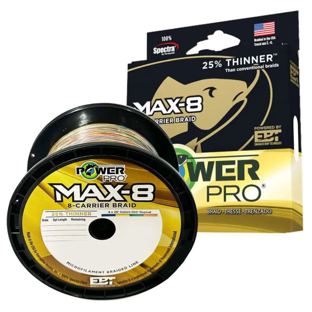 PowerPro Max-8 Multicolor Braided Line 1500 Yards