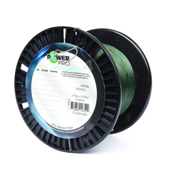 PowerPro Maxcuatro Moss Green 1500 Yards 80lb Bulk Spool