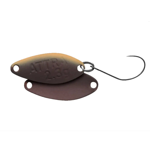 Fishing lure with visible brand name on a white background