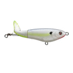 River2SeaRiver2Sea Whopper Plopper 90 Topwater Lure - TopwaterFishing lure with a white and green body on a white backgroundRIV425