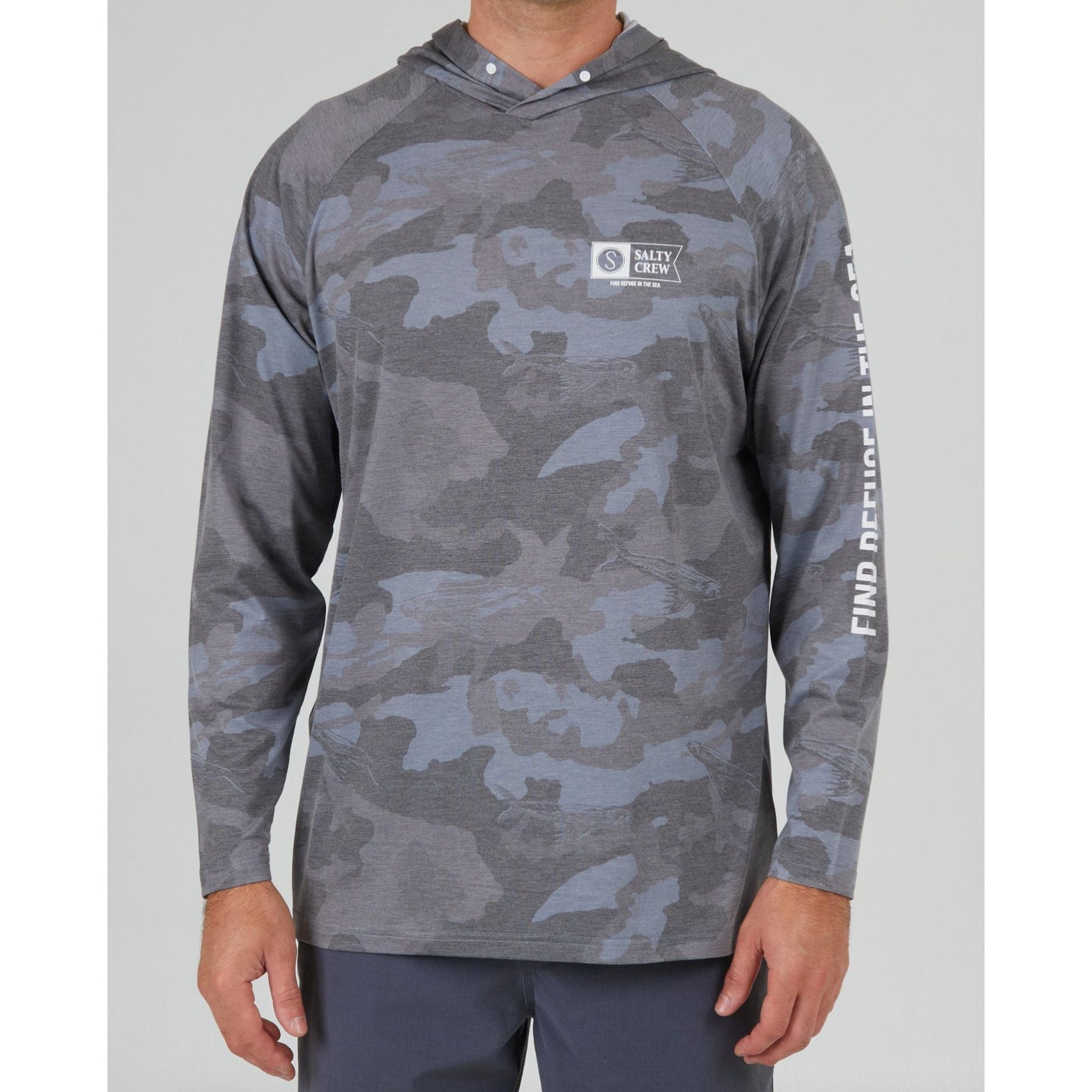 Salty CrewSalty Crew Mariner Hooded Tech Long Sleeve Tee - PerformanceSalty Crew Mariner Hooded Tech L/S TeeSLYCRW - MARNR/TECH - M