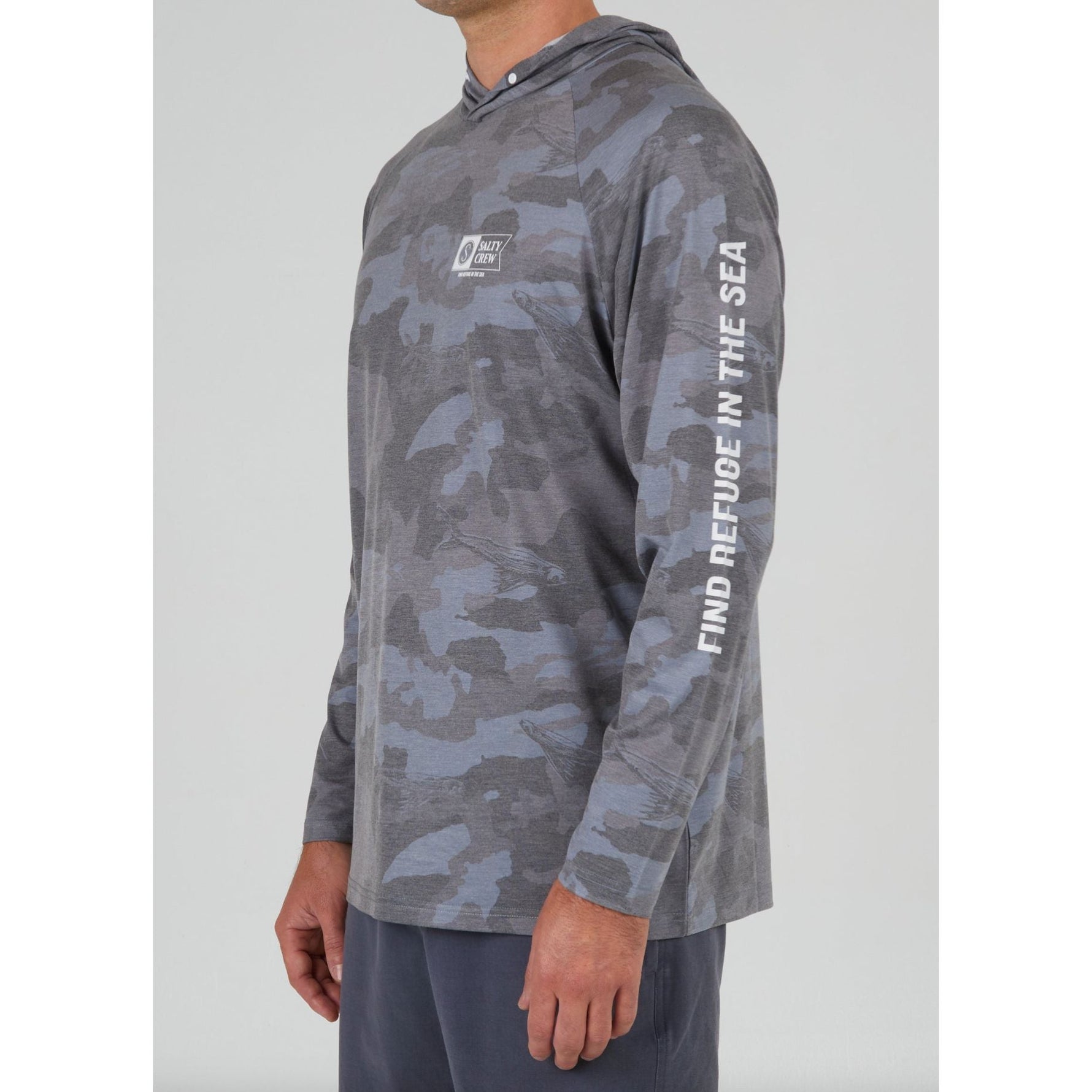 Salty CrewSalty Crew Mariner Hooded Tech Long Sleeve Tee - PerformanceSalty Crew Mariner Hooded Tech L/S TeeSLYCRW - MARNR/TECH - M
