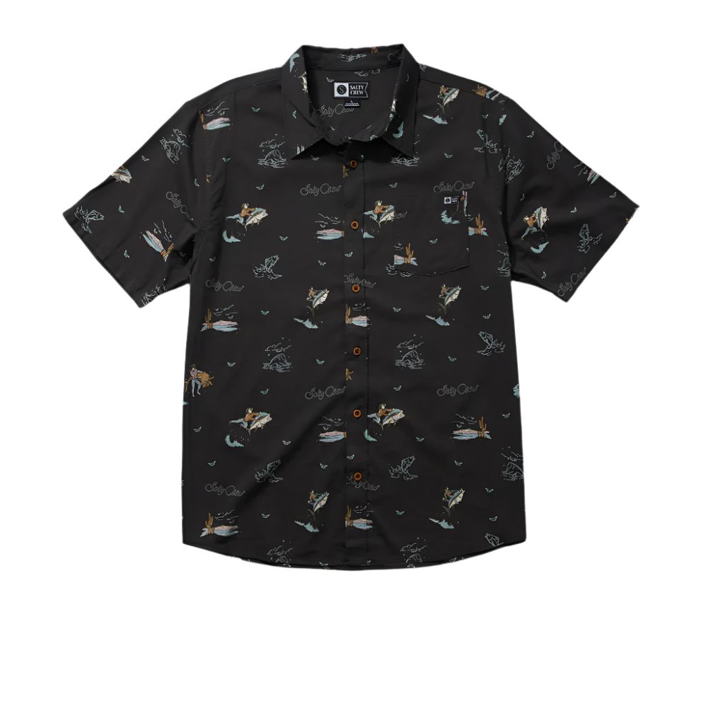 Salty CrewSalty Crew Round Up Woven Button Up - ApparelSalty Crew Round Up Woven Short Sleeve 21035129 - ROUNDUP - BLACK - M