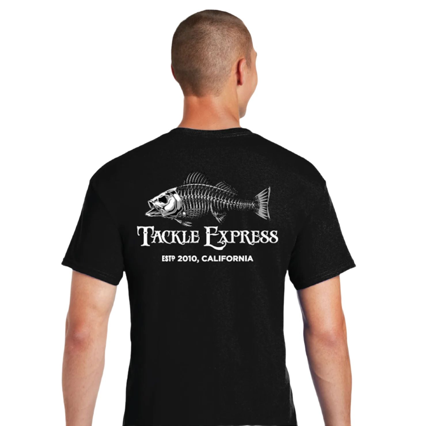 Tackle ExpressTackle Express Skeleton Bass Short Sleeve Tee Shirt - ShirtsSkeleton Bass BackTESKLBSBLK - M