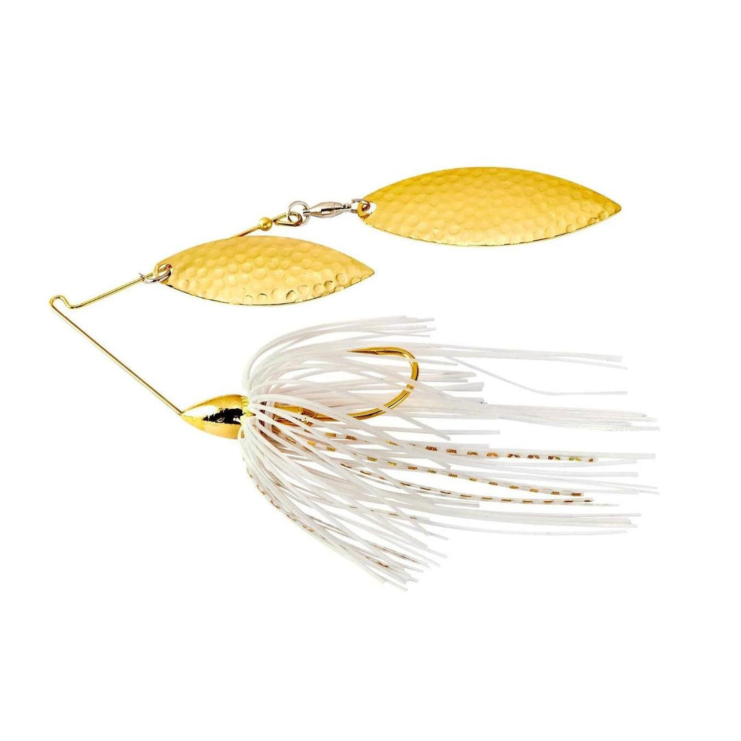 War Eagle Custom LuresWar Eagle Double Willow Hammered Spinnerbaits - Spinnerbaitwhite goldWE12GWH01G
