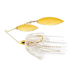 War Eagle Custom LuresWar Eagle Double Willow Hammered Spinnerbaits - Spinnerbaitwhite goldWE12GWH01G
