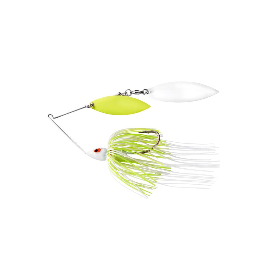 War Eagle Custom LuresWar Eagle Double Willow Spinnerbaits - SpinnerbaitDWL PNT - White Chartreuse WE12PW02