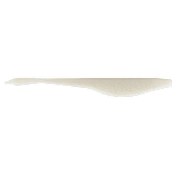 YamamotoYamamoto D Shad 5" 7 Pack - Soft JerkbaitsPearl white soft jerkbait lure on white backgroundYAM464