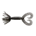YamamotoYamamoto Double Tail Hula Grub - Spider JigsSmoke with Black Hologram FlakeYAM - HULA25 - 10 - 238