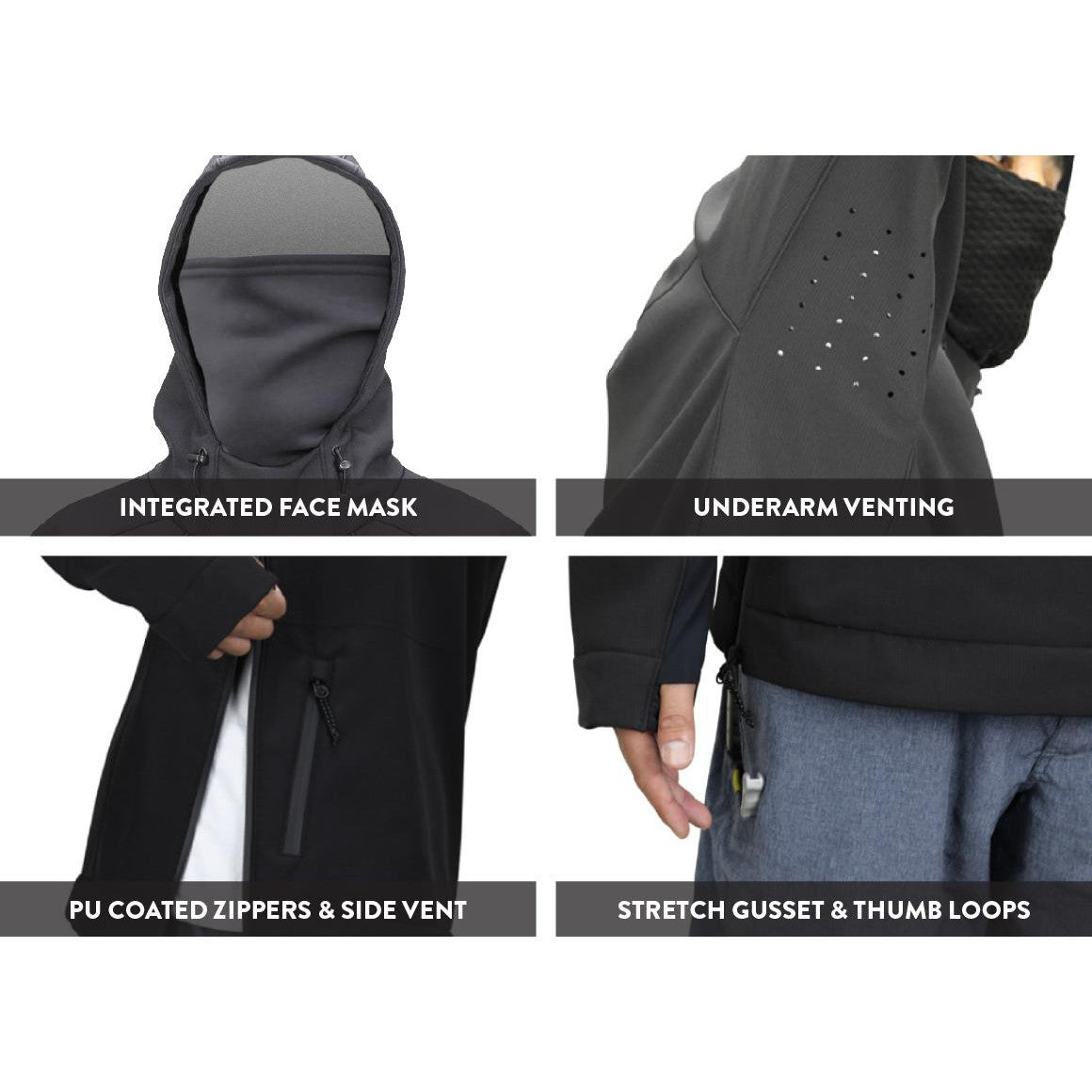 AFTCOAFTCO Reaper 3 - Layer Windproof Softshell Jacket - JacketsAFTCO Reaper 3 - Layer Windproof Softshell JacketMJ31 - BLK - M