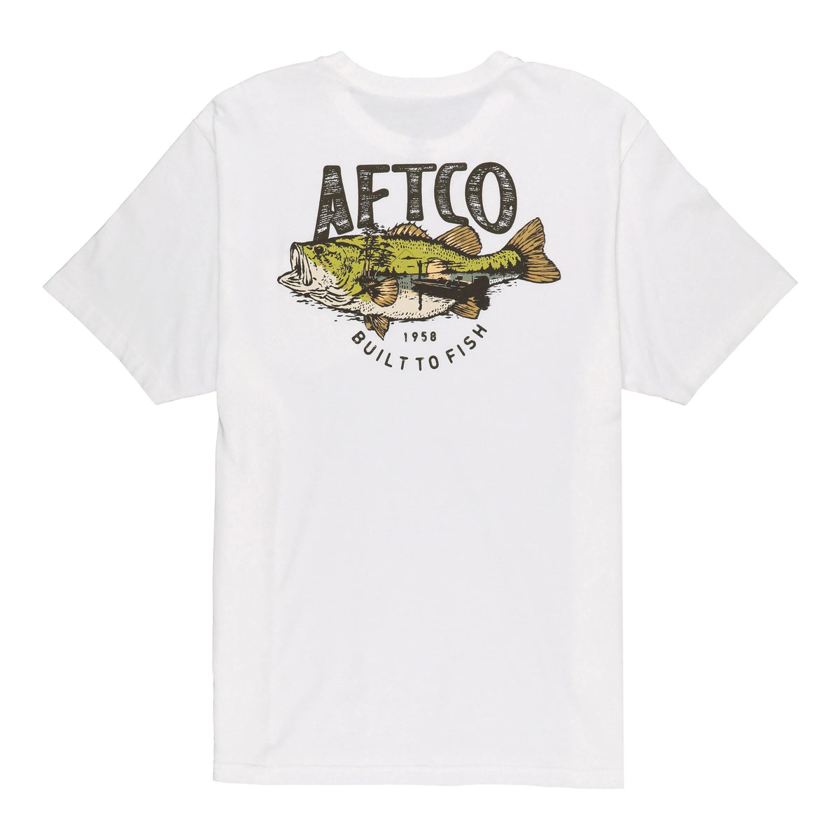 AFTCOAftco Wild Catch Short Sleeve Tee White - ShirtsAftco Wild Catch Short Sleeve Tee WhiteMT1382 - WHT - M