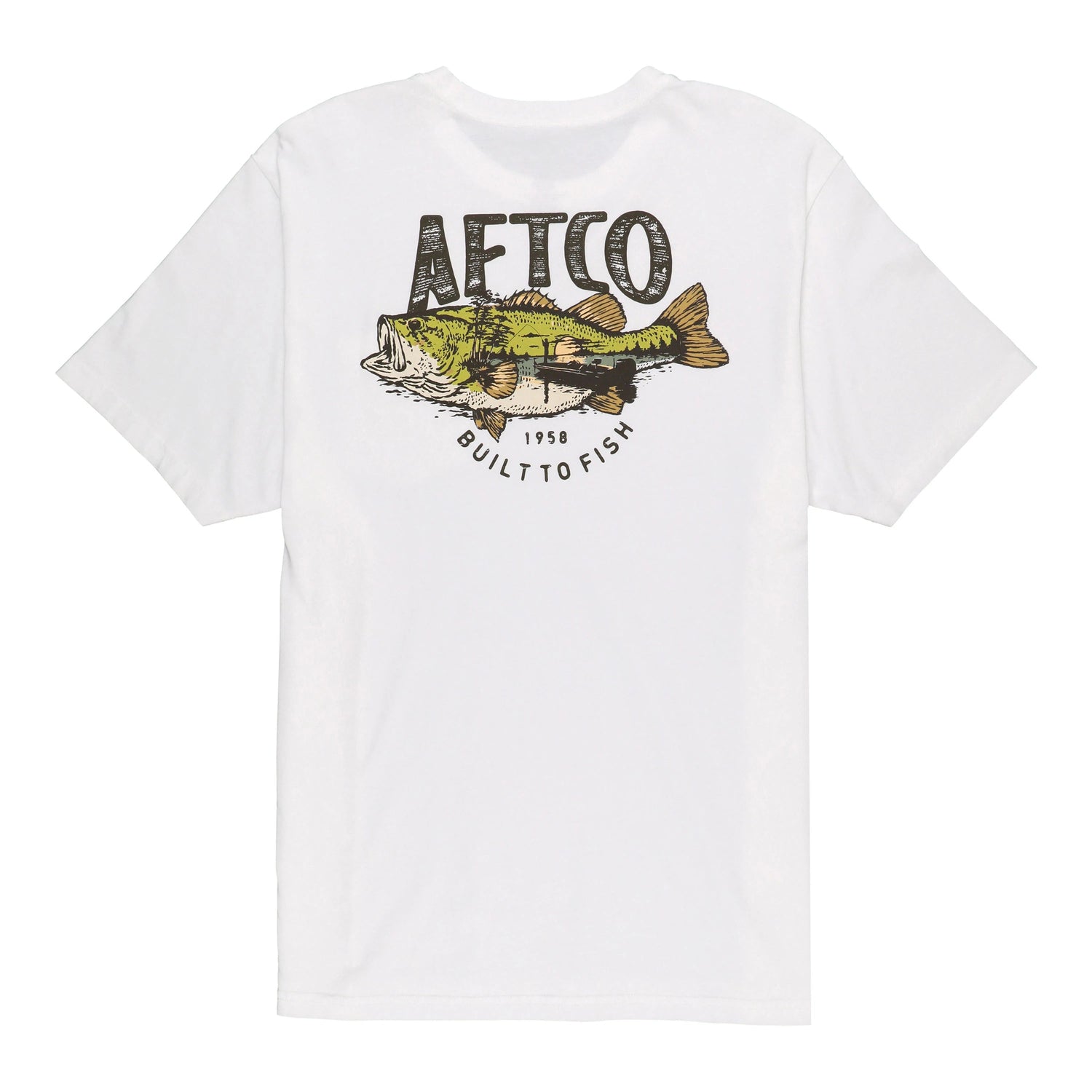 AFTCOAftco Wild Catch Short Sleeve Tee White - ShirtsAftco Wild Catch Short Sleeve Tee WhiteMT1382 - WHT - M