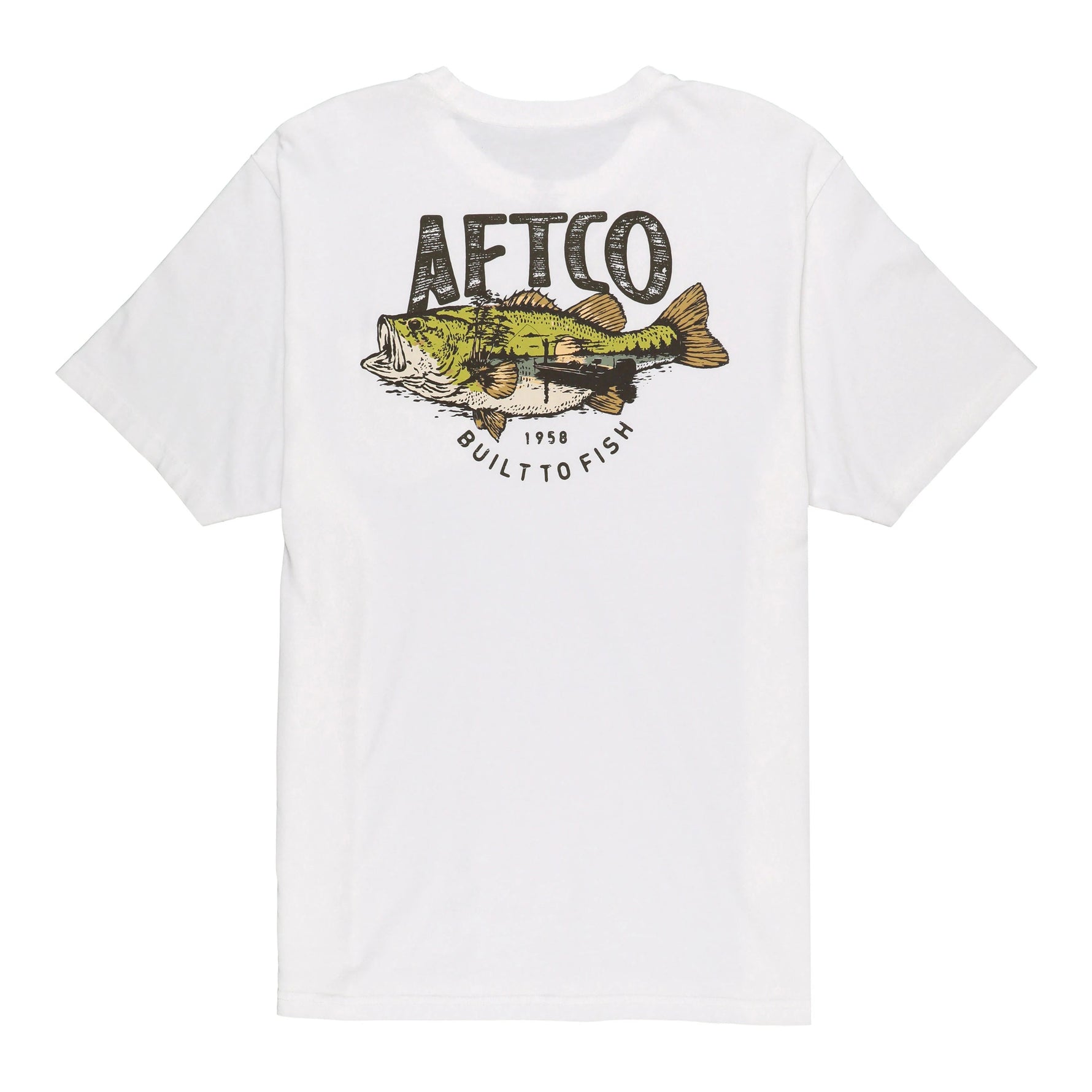 AFTCOAftco Wild Catch Short Sleeve Tee White - ShirtsAftco Wild Catch Short Sleeve Tee WhiteMT1382 - WHT - M