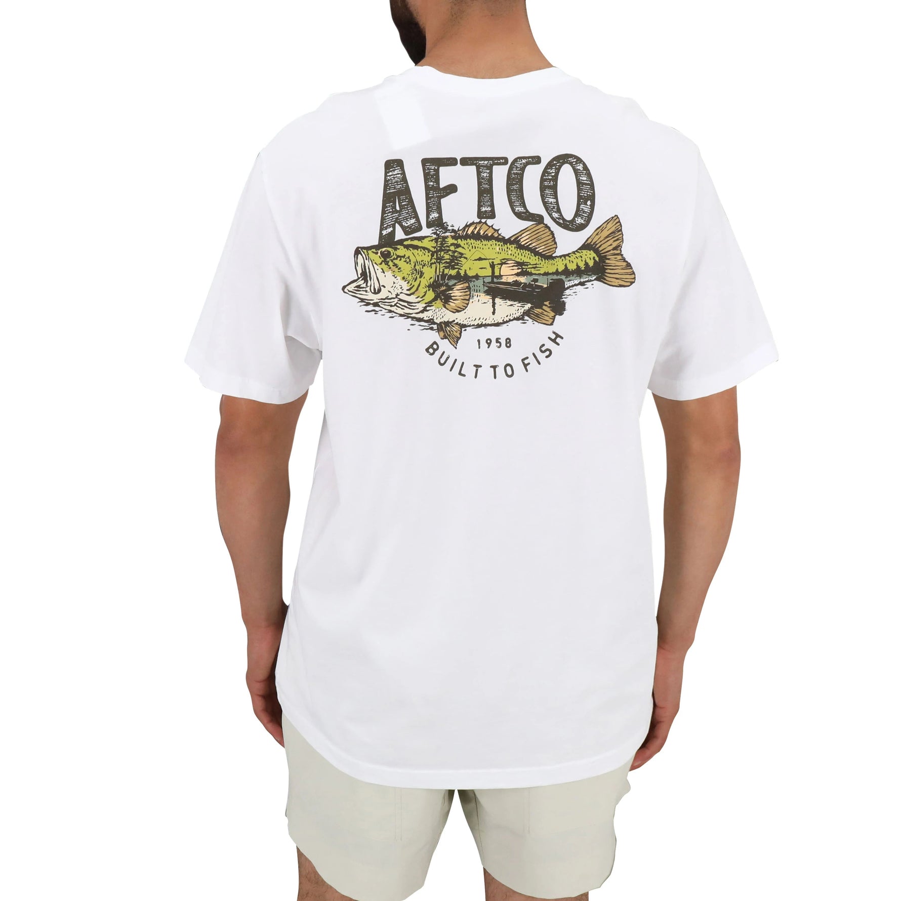 AFTCOAftco Wild Catch Short Sleeve Tee White - ShirtsAftco Wild Catch Short Sleeve Tee WhiteMT1382 - WHT - M