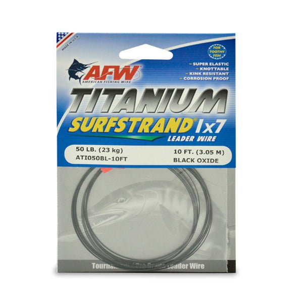 AFWAFW Titanium Bare SurfStrand 1x7 Wire Leader - WireAFW Titanium surfstrandATI050BL - 10FT