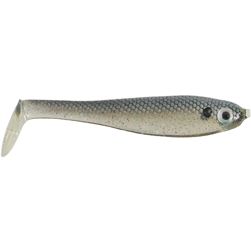 basstrix swimbait fishing lure Paddle Tail Blue Back Herring / 4" 4pk Producing a unique and enticing vibrating wobble as it comes through the water column Basstrix Flash Trix 3" Chartreuse